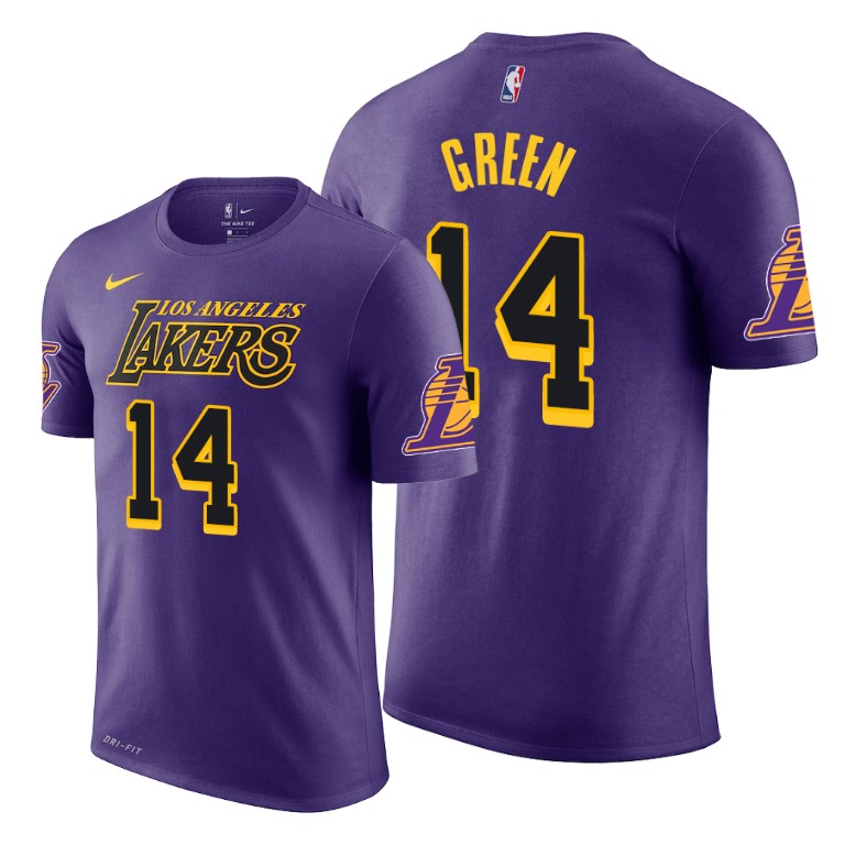 Men's Los Angeles Lakers Danny Green #14 NBA 2019-20 City Edition Purple Basketball T-Shirt OMI8083HL